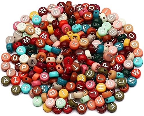 Miniatura 3 de ToBeIT 1000 piezas Cuentas de Letras Cuentas Acrílicas del Alfabeto A-Z Cuentas Redondas para Hacer Joyas DIY, Pulseras, Collares (Plateado)