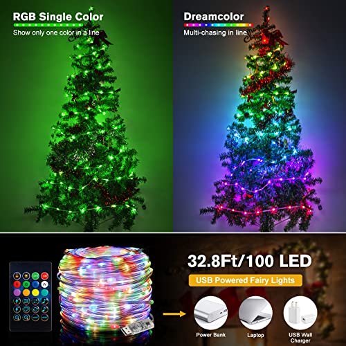 Image of One94Store Plastic Smart Led Light Fairy Strip 5 Meter - Music Sync, 16M Colors, Adjustable Brightness For Car, Home, Holidays (50 Led, Usb Powered)