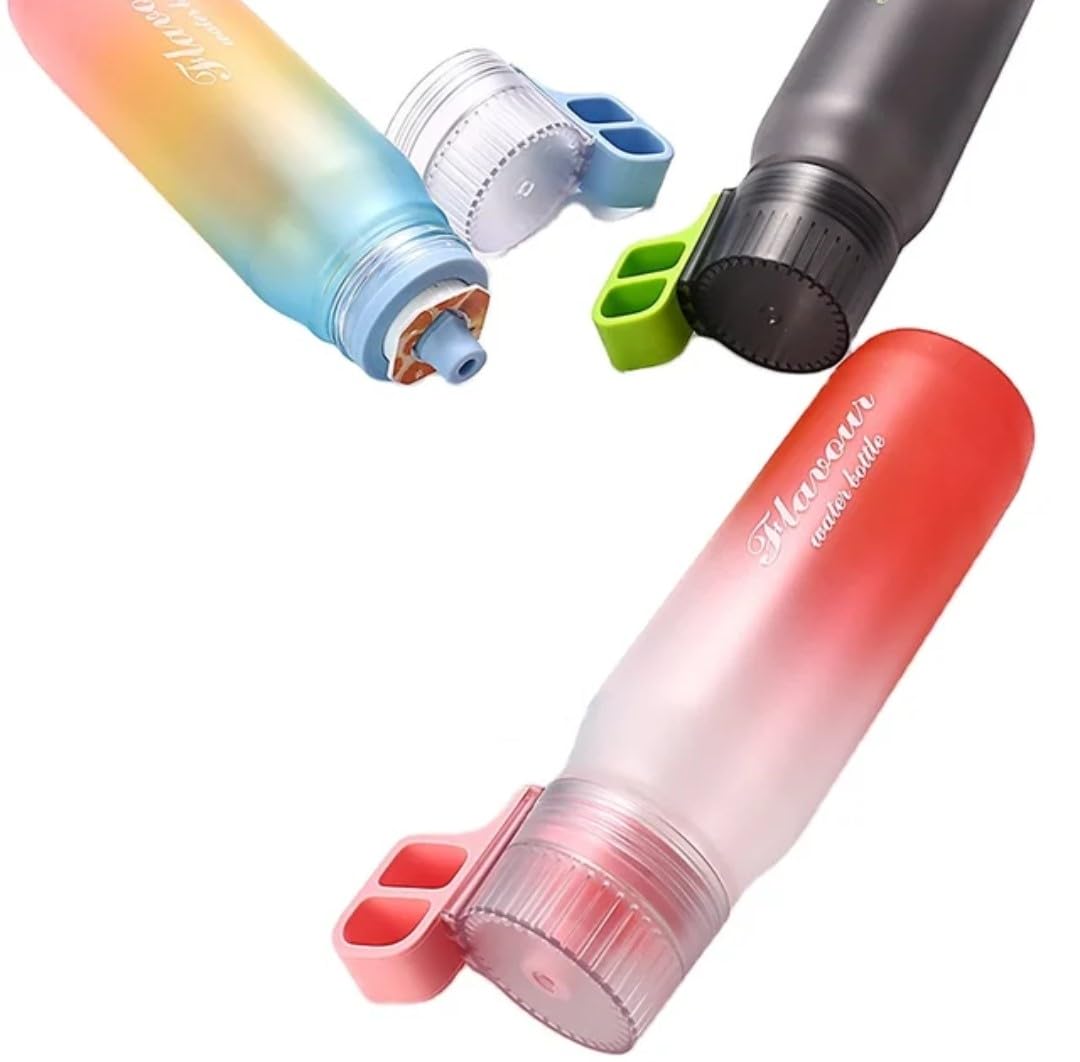 Radhey Preet Presents 750ml Storage Capacity & BPA-Free Flavour Bottle | Attractive Look | Available in Multicolor | Total 5pcs in a Set | 2pcs of Flavour Pods (Random Flavour) | RP049(Mul750ml)