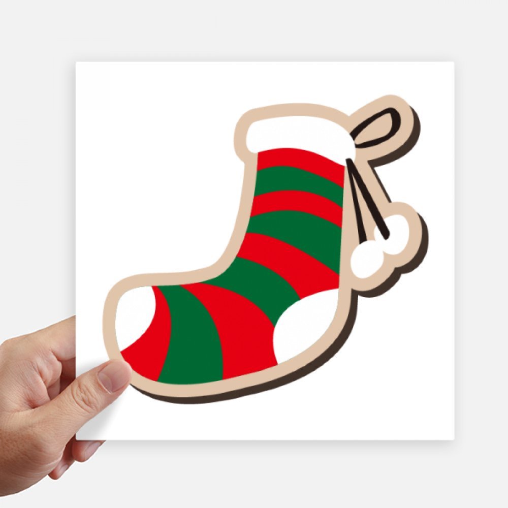 Autocollant Chaussette de Noël Cartoon 20x20cm sticker multicolor pour mur et PC