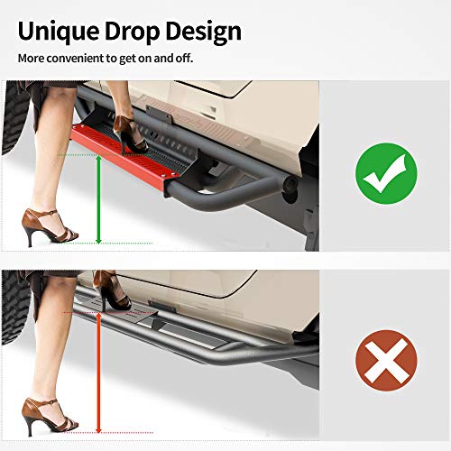 Image of OEDRO Paintable Running Boards Fit for 2007-2018 Jeep Wrangler JK 2 Door