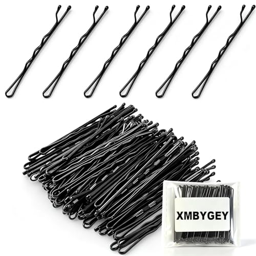 XMBYGEY Style Haarnadeln aus Metall 50 Stück Gerade-Form Bobby Pins langanhaltender Halt für alle Haartypen ideal für Damen Mädchen Dutt & Hochsteckfrisuren (Matt-Schwarz)