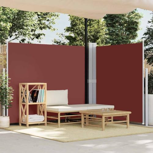 Store latéral extensible marron 180x600 cm pour intimité de terrasse - 2