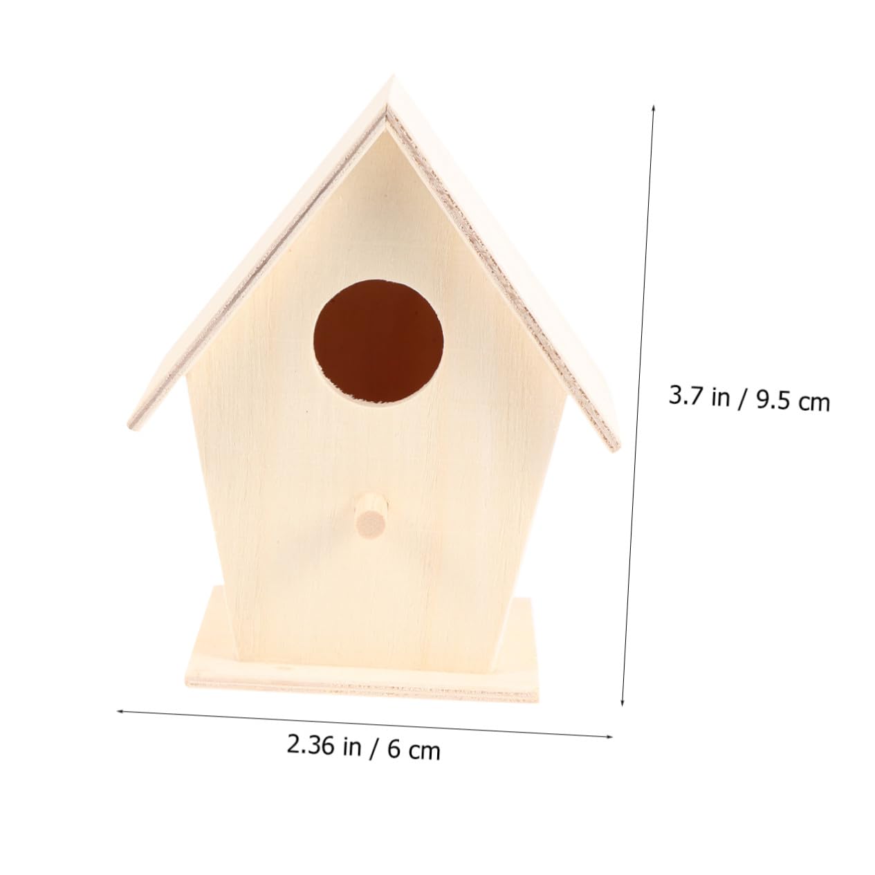 Uonlytech 6 Stück Teiliges DIY Holz Vogelhaus Bastelset mit Aufhängeseil Naturbelassene Glatte Oberfläche Stabile Standfläche Pädagogisches Malspielzeug für Kreative Dekoration für Zuhause