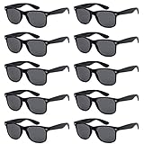 Got Shades Wholesale Bulk Unisex 80's Retro 100% UV Sunglasses for Adults - 10 Pack - w/Flex Hinges