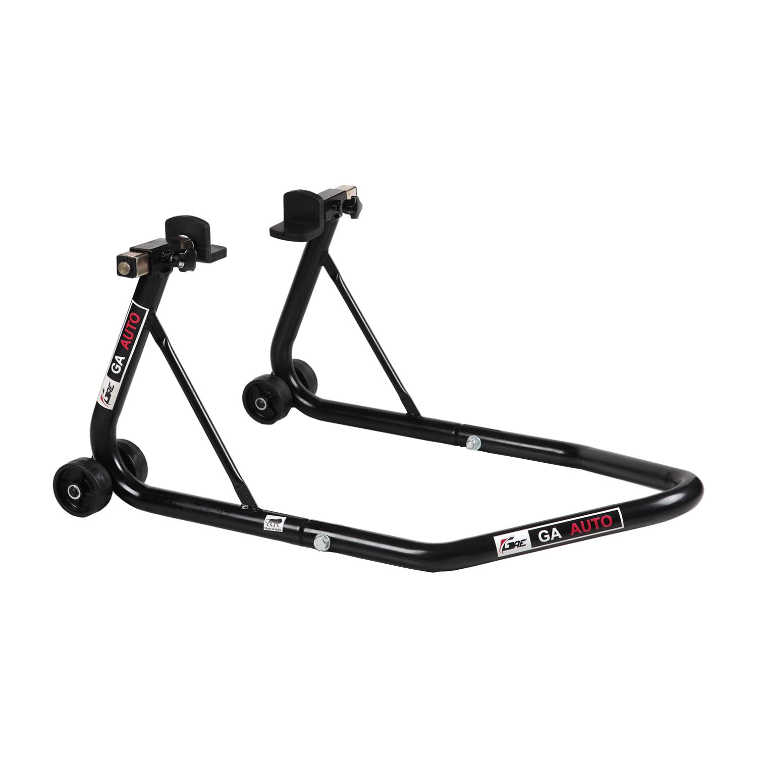 Universal Rear Steel Paddock Stand (Swingarm&spools Adaptor- 5 Years Frame Warranty)