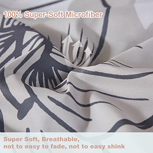 4 Pieces Sheet Set Queen Blush Pink Floral Pattern Bed Sheets Set Elegant Floral Flat Sheet With Fitted Sheet, 2 Pillow Shams Soft Microfiber 14'' Deep Pockets Boho Floral Sheet Set All Season #TOP3