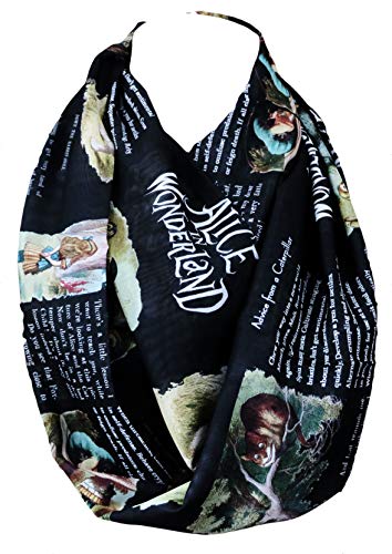 Di Capanni Alice in Wonderland infinity scarf Book Lewis Carroll colorful images John Tenniel women