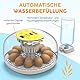 Inkubator für Eier - Brutautomat Vollautomatisch mit Eier Wenden, Temperatur & Luftfeuchtigkeitskontrolle, transparenter 360° Deckel, Brutmaschine Vollautomatisch 12-24 Eier - Weiß und Gelb