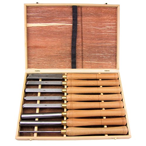 HFS (R) Wood Lathe Chisel Set, 8-Piece
