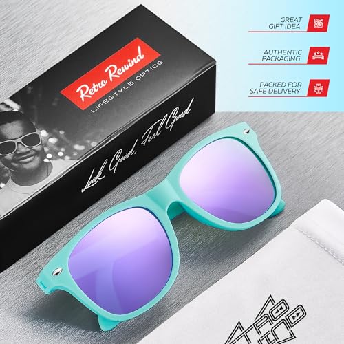 Image of Retro Rewind Kids Sunglasses for Boys Girls Age 3-12 - Shatterproof UV400 Toddler Children Sun Glasses