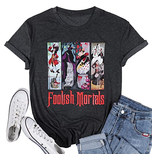 Beware of Hitch Hiking Ghost Shirt Women Funny Halloween Shirt Haunted Mansion Tshirt Hocus Pocus Fall Short Sleeve Top