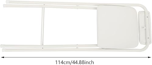 Miniatura 4 de Taburete de bar plegable con respaldo, silla plegable alta portátil, silla de bar alta plegable, asiento de mostrador acolchado de cuero para