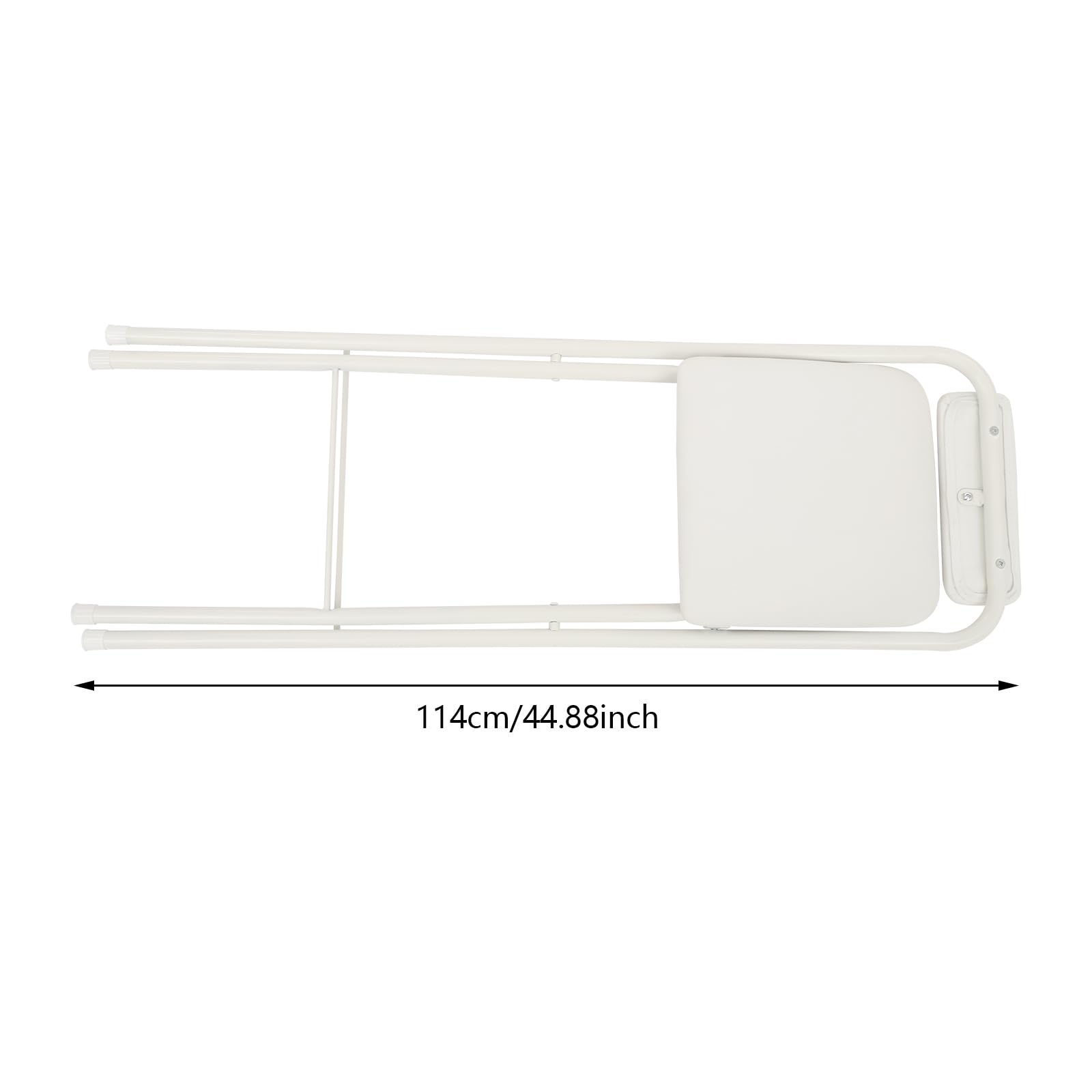 Tabouret de bar portable - Chaise haute pliable - 75 cm - Avec dossier - Tabouret pliable rembourré - Pour bar, café, cuisine - Charge maximale : 125 kg - Blanc