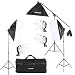 Andoer 2400W Lighting Kit, Photography Studio Continuous Softbox Lighting System Including 12X45W 5500K LED E27 Bulbs for for Photo, Video, Portrait and Product Shooting