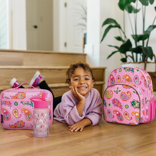 Image of Wildkin 12 Inch Toddler Backpack for Kids, Paisley | Ages 3-7, insulated front pocket - coordinates with matching Wildkin nap mats