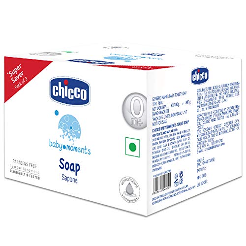 Chicco Baby Moments Soap pack of 3(300gm)