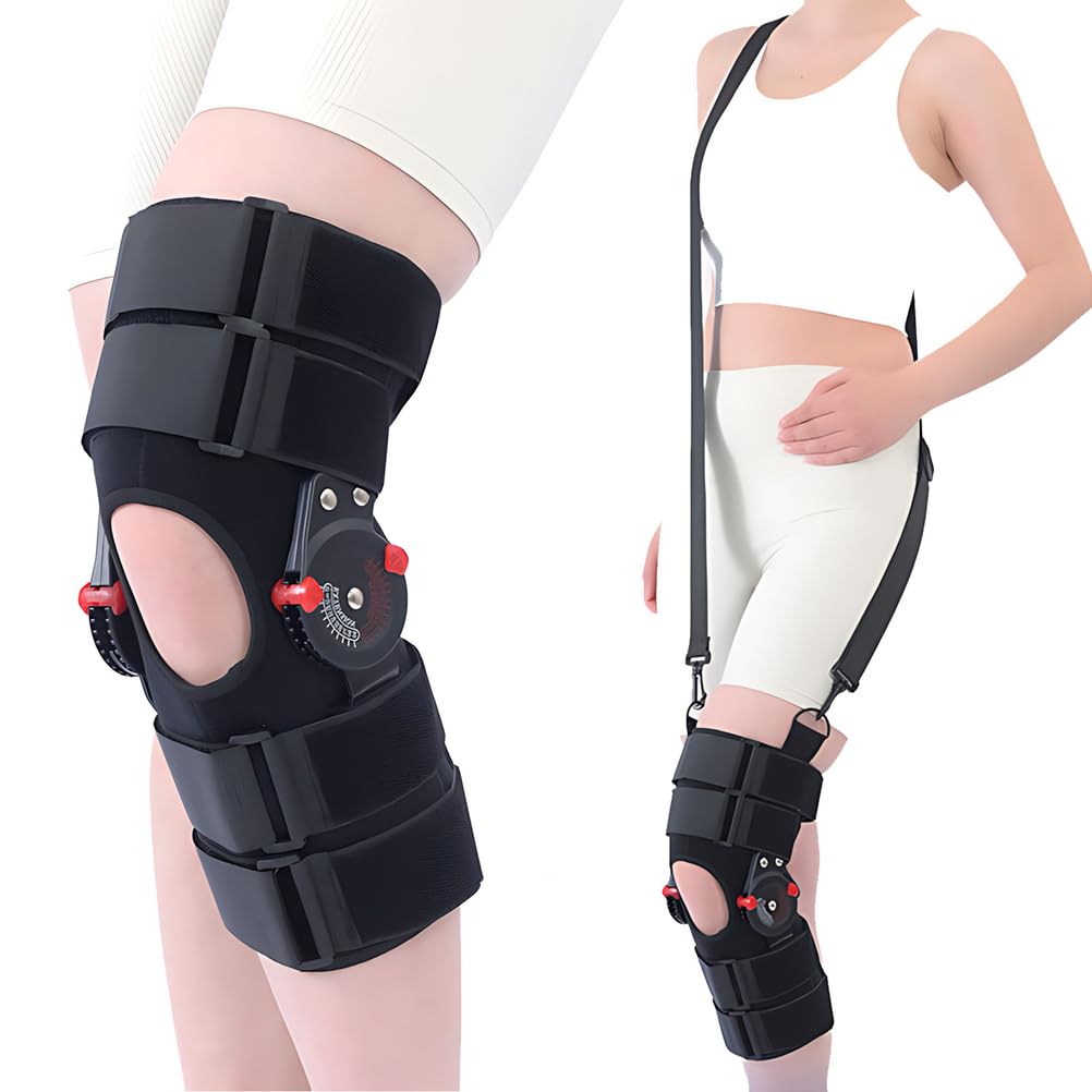 Ginocchiera Articolata Regolabile – Rom Controllo, Leggera, Supporto Post-Operatorio ACL/Menisco, Unisex Sinistra o Destra