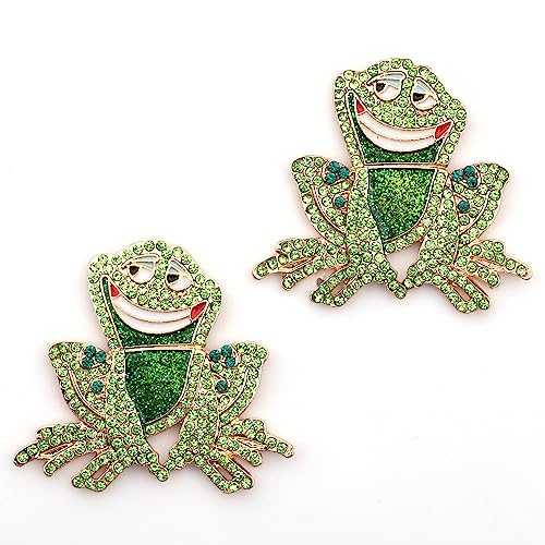 Frog Earrings for Women Vintage Rhinestone Frogs Stud Earrings Cute Funny Animal Earrings Frog Jewelry for Women 7