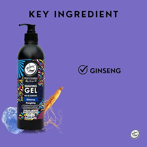 Miniatura 2 de Rolda Midnight Ginseng - Gel de afeitar para pieles sensibles, gel de afeitar transparente y no espumoso para hombres, gel de afeitado sin golpes