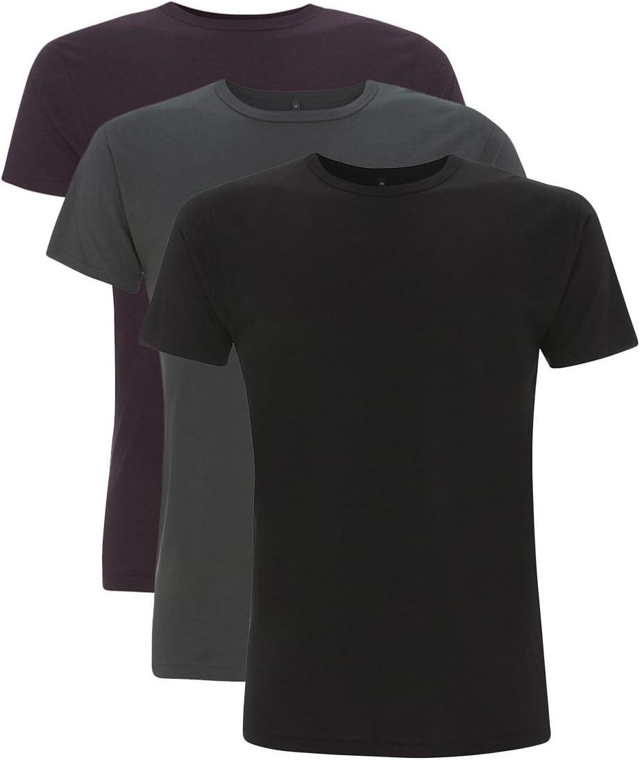 Da Londra Bamboo & Organic Cotton Plain T Shirts 3-Pack Bundle