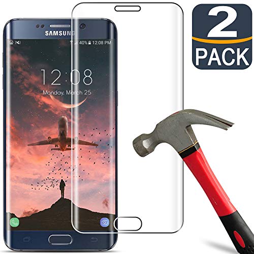 [2 Pack] Samsung S6 Edge Plus Screen Protector Tempered Glass [9H Hardness][3D Full Coverage][Anti-Scratch] Tempered Glass Screen Protector for Samsung Galaxy S6 Edge Plus