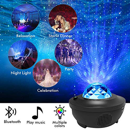 Star Projector, 3 in 1 Galaxy Projector for Bedroom, Starlight Projector with Bluetooth Speaker and Remote Control… 9 Star Projector, 3 in 1 Galaxy Projector for Bedroom, Starlight Projector with Bluetooth Speaker and Remote Control… - Image 9