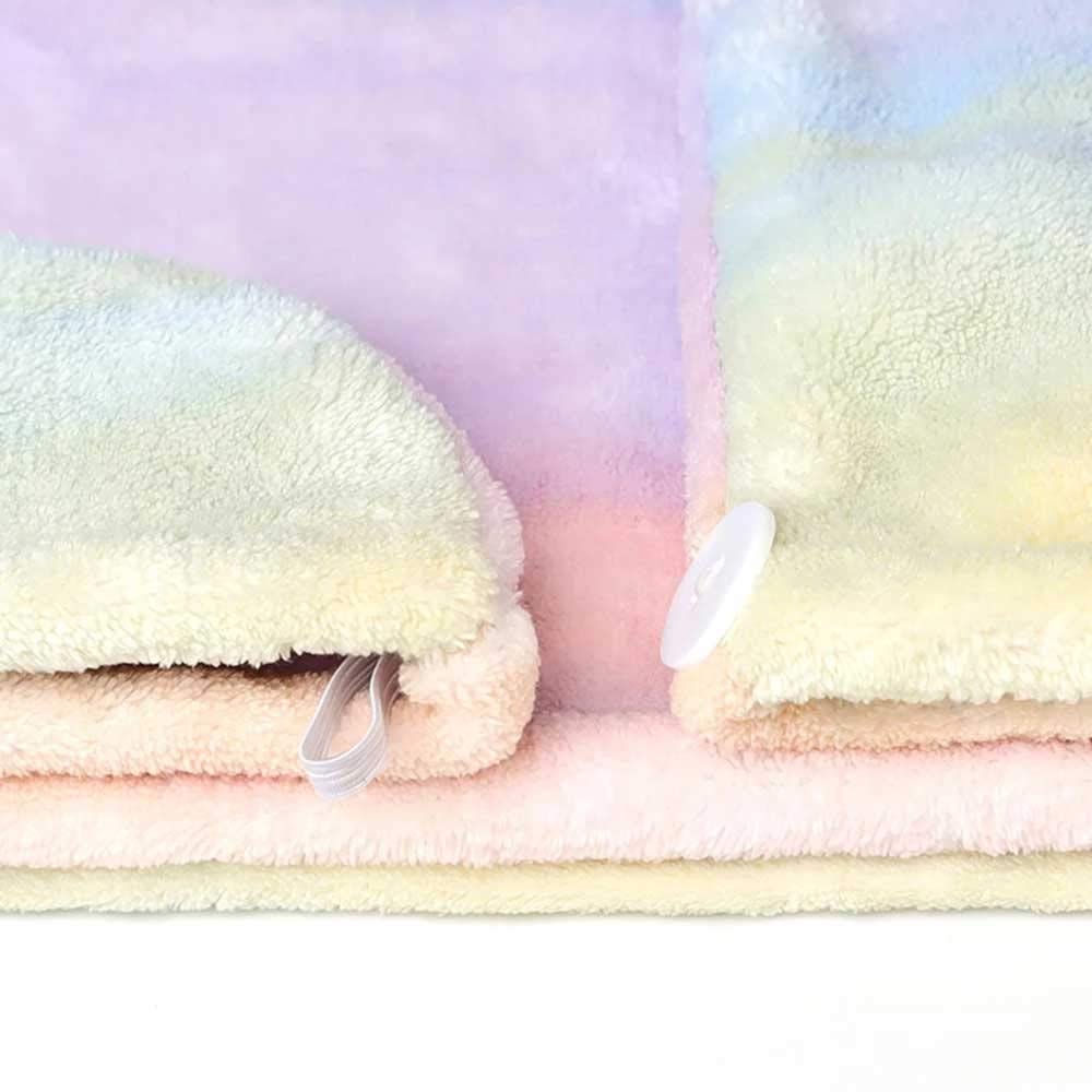 Mikrofaser-Haartuch, Dusche Haar Trocknen Hut Kappe Wrap Handtuch Multicolor Quick Dry Turban(2 Pcs Pack)