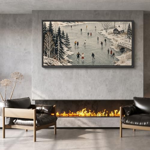 Image of MUDECOR Extra Large Framed Canvas Print Wall Art Skate Art for Living Room