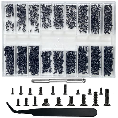 Small Repair Screw Kit BAZQU 660 Pcs Tiny Micro Screws Assortment Kit with Screwdriver for Eyeglass Sunglasses Spectacles Watches Jewelry