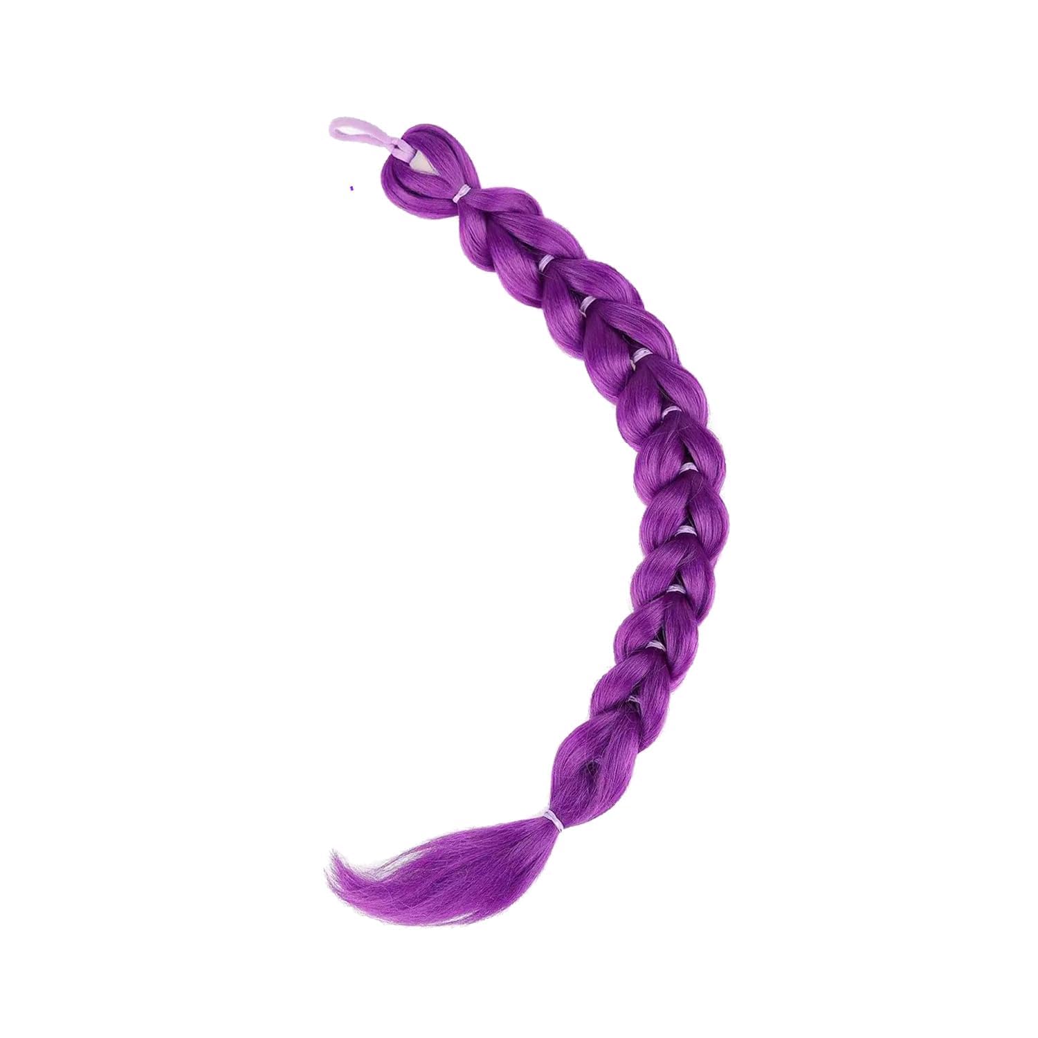 Purple Hair Color, Purple Hair Extensions, Wig Collection for Fashion Events, Temporary Style Transformations and Cosplay Character Creations, Braided Ponytail Hairpiece-picture-23