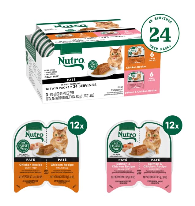 Image of Nutro Perfect Portions Pate Wet Cat Food, Multipack, 2.6 oz, 12 ct, 2pk