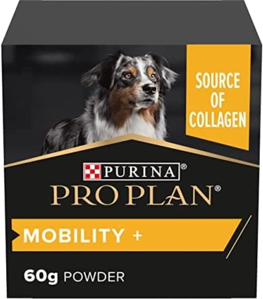 Purina Pro Plan Suplemento Perro Mobility+ para articulaciones, con colágeno, salud articular, movilidad, paquete de 60g
