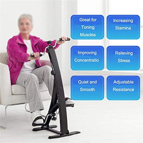 Image of Portable Pedal Exercise Electric Pedal Mini Rehabilitation Machine Pedal Exerciser with LCD Monitor, Elderly Exercise Biker for Upper and Lower Limbs Rehabilitation Trainer Adjustm