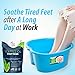 Foot Soaking Bath Basin - Large Size for Soaking Feet, Best Pedicure at Home Spa Treatment - Callus, Fungus and Dead Skin Remover, Enjoy Hot Water Foot Massager, Scrubbing in This Tub/Bucket - Blue