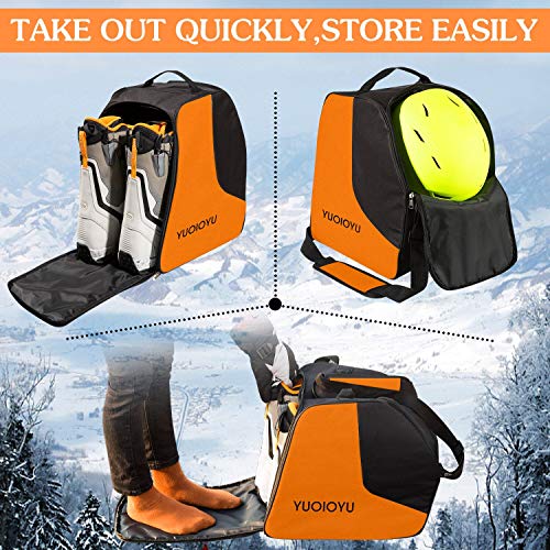 YUOIOYU Ski Boot Bag - Waterproof Snowboard Boots Bag, Perfect Gear Travel Shoulder Bag with Waterproof Exterior & Bottom Suitable for Men/Women/Youth - Thumbnail 5