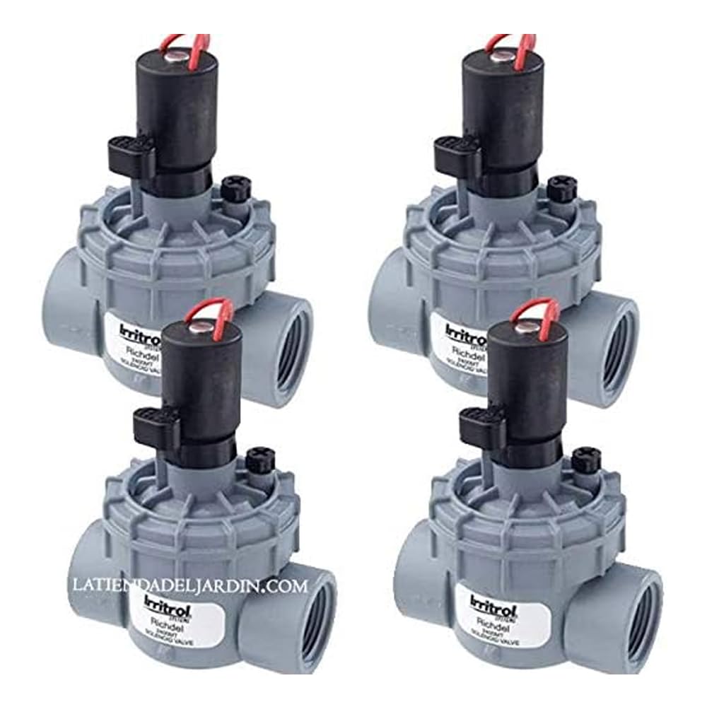 Suinga Set di 4 Elettrovalvole per Irrigazione 1'' 24V Irritrol 2400MT, per Programmatori Elettrici 24V