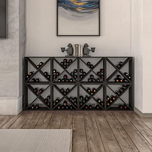 Wine Racks America, 48 Bottle Premium Modular Cube Wine Rack, Easy Assembly, Stackable Wooden Wall Wine Rack, Handcrafted in USA, Pine (Unstained) - Image 4