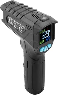 Termômetro Infravermelho, Termômetro Industrial Sem Contato Com Indicação de área de Teste de Temperatura de 12 Pontos, Alerta de Diferença de Temperatura, Refletividade