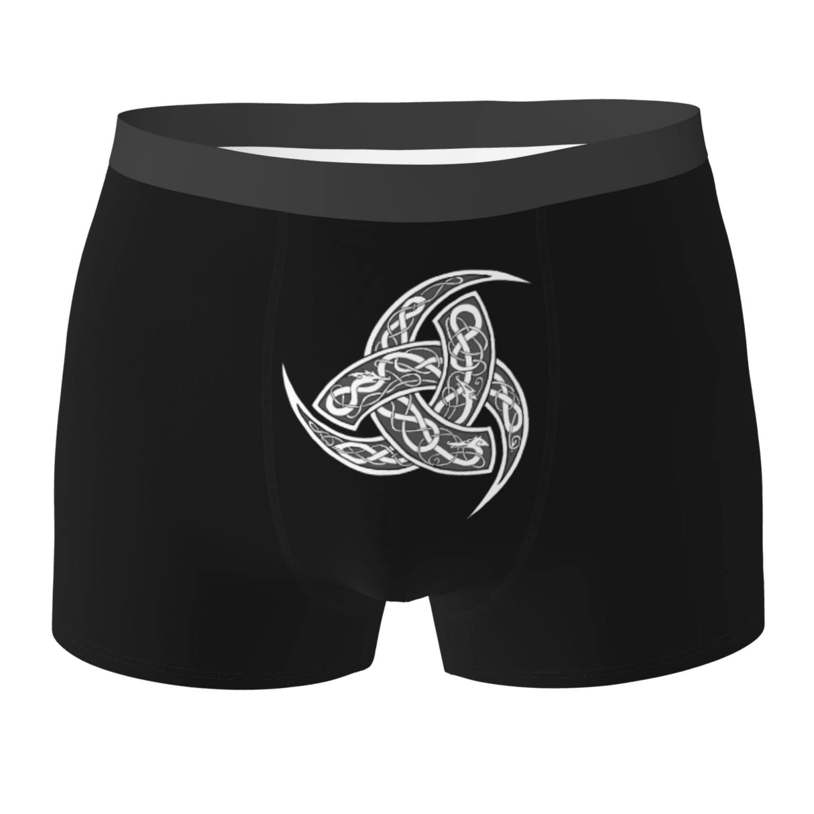 AOOEDM Men's Boxer Briefs Underwear - Norse Viking Goddess Wiccan Wicca Pagan Pattern, Soft Comfort Breathable Underpants