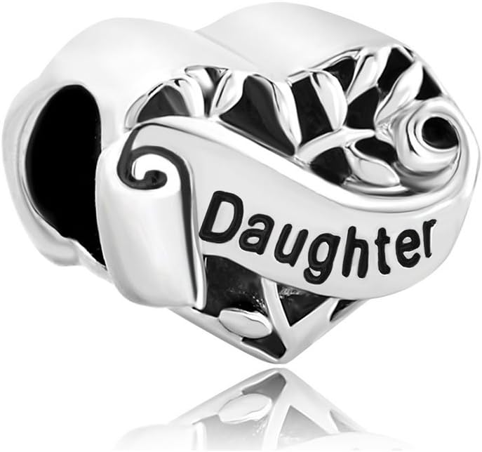 CharmSStory Grandma/Wife/Sister/Niece/Aunt Heart I Love You Beads for Bracelets