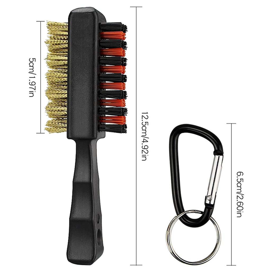 Double Side Golf Brass + Nylon Club for Head Cleaner Brush Cleaning Tool Kit with Hanger Accessories&pr