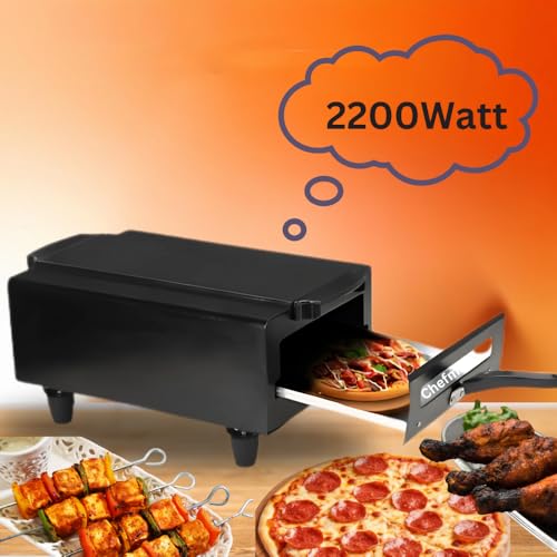Image of Chefman Electric Tandoor 16-Inch Portable Pizza Oven for Baking, Roasting, Grilling & BBQ Fast & Healthy Cooking for Families | Ideal for Homemade Pizzas & Barbecue Fitted With Stainless Steel Element
