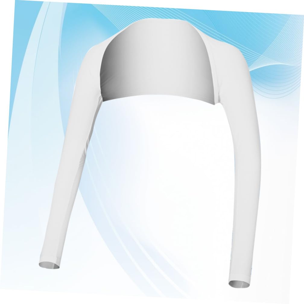 BESPORTBLE 3St Handschuhe mit Schalkragen Sonnenschutzhandschuhe für Damen Sonnenschutzhüllen für Damen Schal Ärmel Outdoor Kleidung Outdoor Bekleidung Handschuhe aus Eisseide Arm Ärmel Weiß