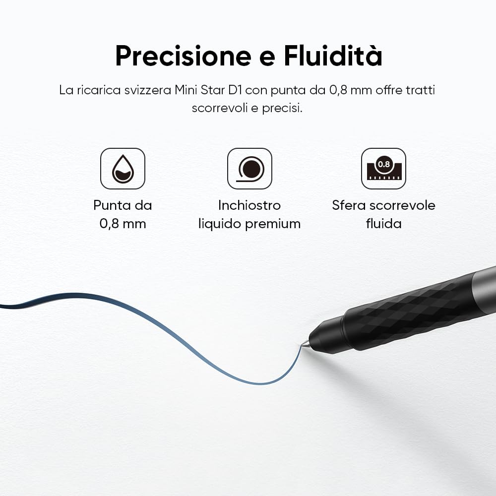 XPPen Note Plus Smart Notebook Bluetooth A5 Taccuino Digitale, Stilo Swiss D1 0.8mm, Cattura Reale, 50 Pagine Offline, App Android iOS