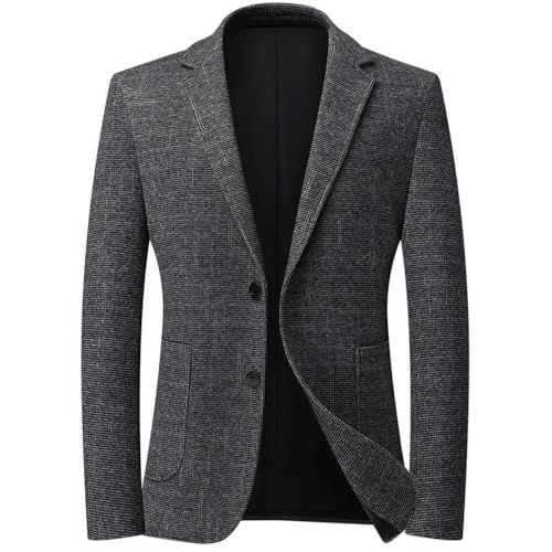 Men's Dark Gray Lightweight Slim Fit Blazers Spring Autumn Business Casual Travel Suit Coat Daily Versatile