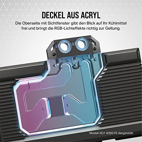 Corsair Hydro X Series XG7 RGB 4090 Trio GPU Water Block - Für MSI GeForce RTX™ 4090 Gaming Trio Karten - Vernickeltes Kupfer - Inklusive Backplate & 5V ARGB Adapterkabel - Schwarz