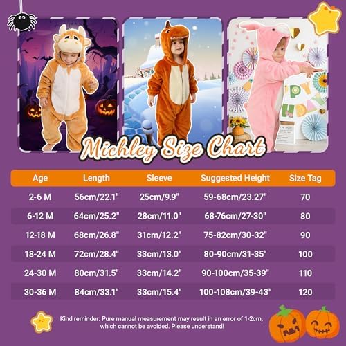 MICHLEY Baby Romper Flannel Jumpsuit for 24-30 Months, Cosplay Outfits Pink — view 3