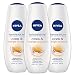NIVEA Care & Orange Blossom Moisturizing Body Wash - Fresh Scent for Normal Skin - 16.9 fl. oz. Bottle (Pack of 3)