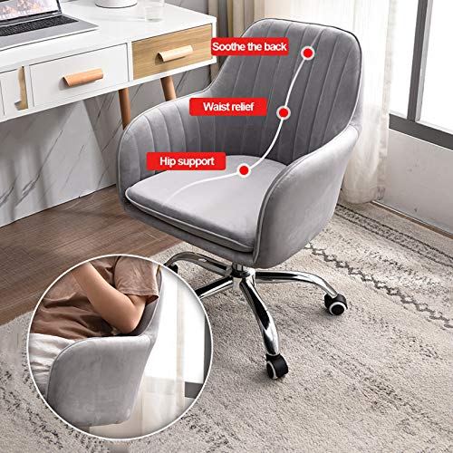 Chaise de bureau ergonomique velours 150 kg à hauteur réglable - 5